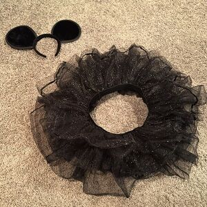 Sparkly tutu and mouse ears
